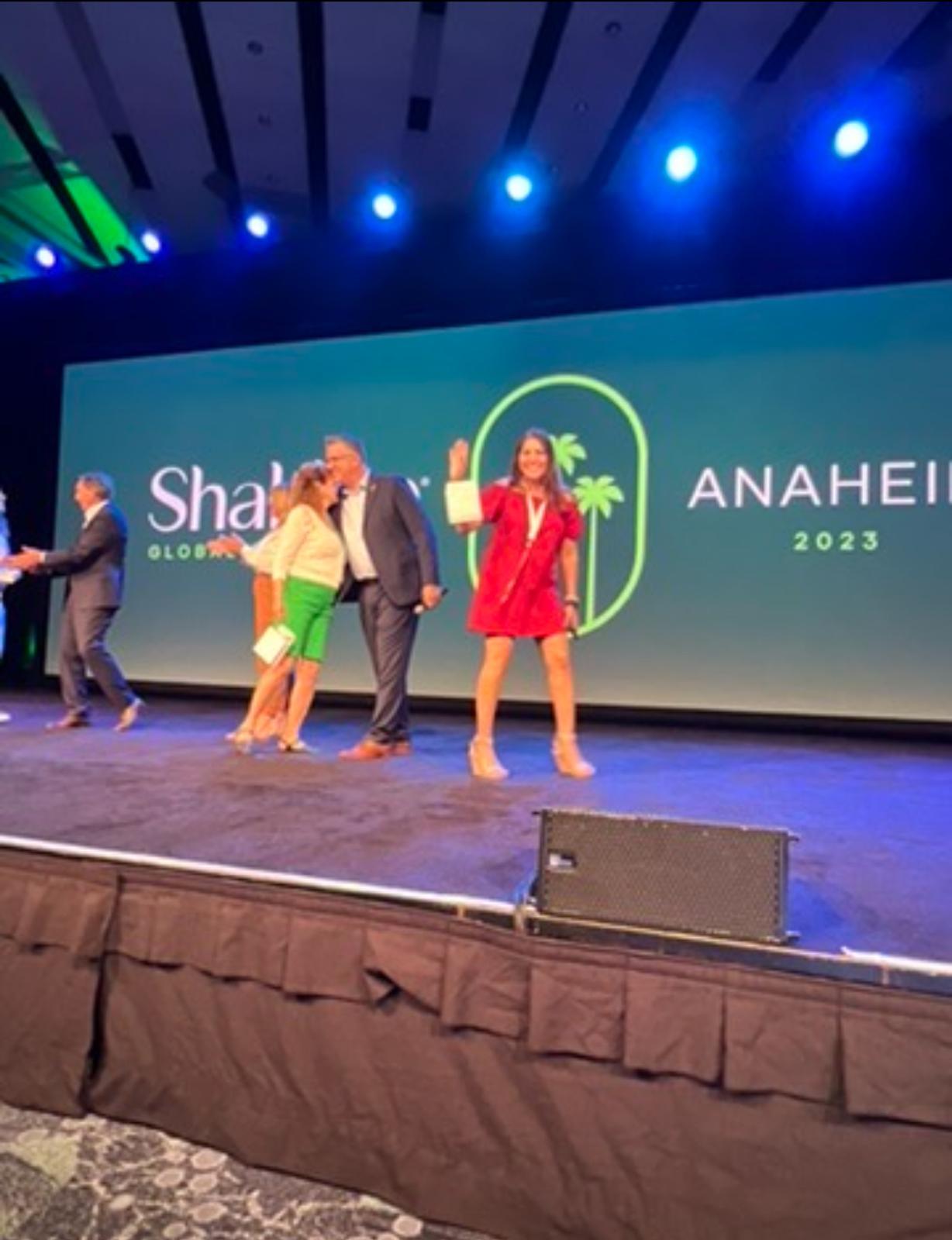 Team members on stage1