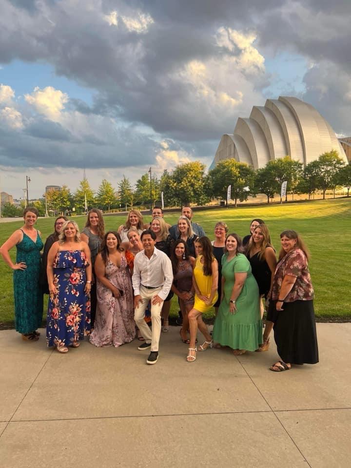 Group photo outside of event