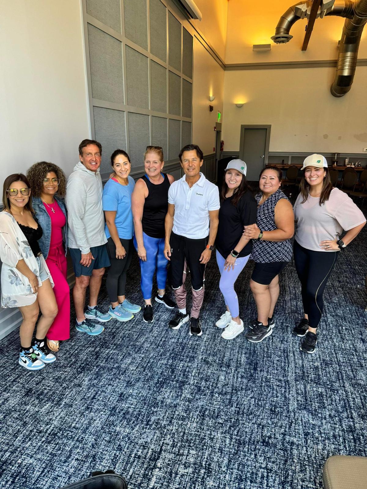 Group photo in workout attire